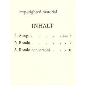 Mozart, WA - Adagio, K 261, and Two Rondos, K 269 and 373 - Violin and Piano - edited by Klengel - Edition Peters