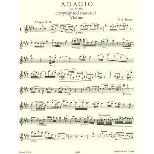 Mozart, WA - Adagio, K 261, and Two Rondos, K 269 and 373 - Violin and Piano - edited by Klengel - Edition Peters