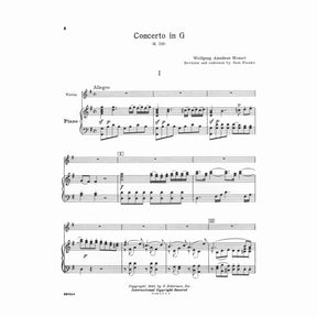 Mozart, WA - Concerto No 3 in G Major, K 216 - Violin and Piano - edited by Sam Franko - G Schirmer Edition