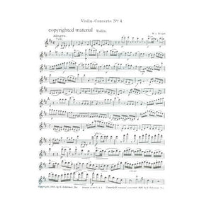 Mozart, WA - Concerto No 4 in D Major, K 218 - Violin and Piano - edited by Eduard Herrmann - G Schirmer Edition