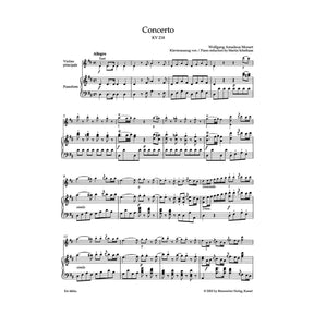 Mozart, WA - Concerto No 4 in D Major, K 218 - Violin and Piano - edited by Mahling et al - cadenzas by Joachim et al - Bärenreiter Verlag URTEXT