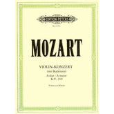Mozart, WA - Concerto No 5 in A Major, K 219 - Violin and Piano - edited by Henri Marteau - Edition Peters