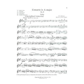 Mozart, WA - Concerto No 5 in A Major, K 219 - Violin and Piano - edited by Sam Franko - G Schirmer Edition
