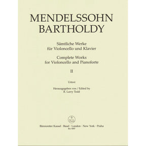 Mendelssohn, Felix - Complete Works, Volume 2 - Op. 17, Op. 109, Assai Tranquillo, Variationen - for Cello and Piano - Barenreiter URTEXT