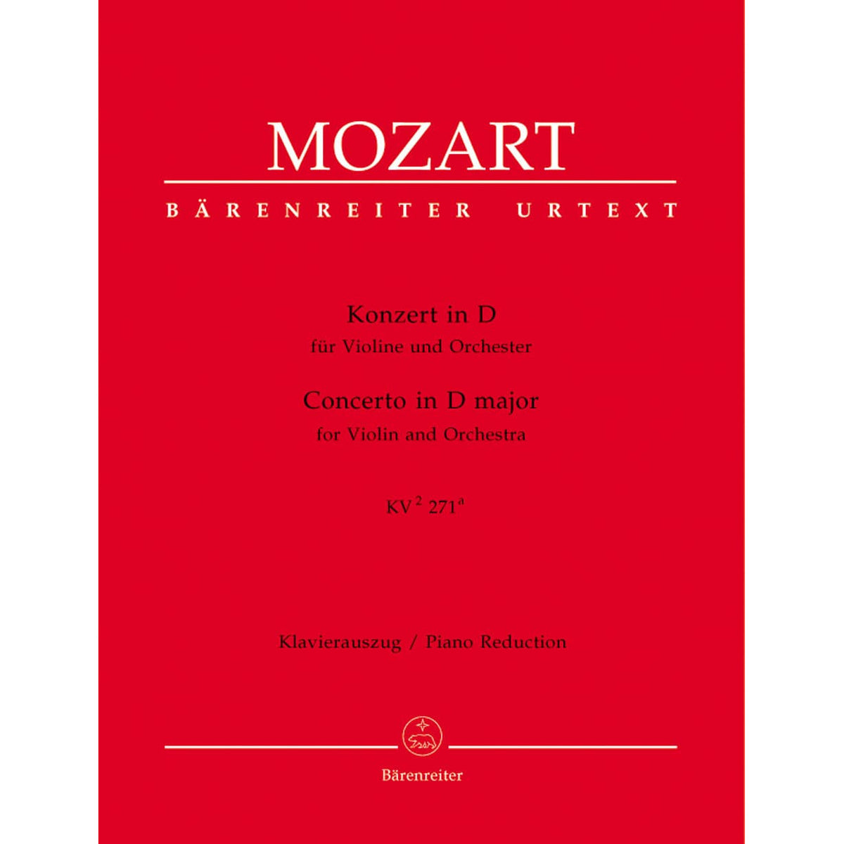 Mozart, WA - Concerto in D Major, K 271 - Violin and Piano - edited by Christoph Hellmut Mahling - Bärenreiter Verlag URTEXT
