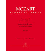 Mozart, WA - Concerto in D Major, K 271 - Violin and Piano - edited by Christoph Hellmut Mahling - Bärenreiter Verlag URTEXT