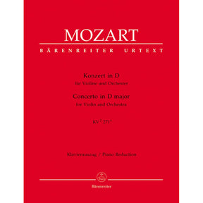 Mozart, WA - Concerto in D Major, K 271 - Violin and Piano - edited by Christoph Hellmut Mahling - Bärenreiter Verlag URTEXT