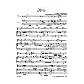 Mozart, WA - Concerto in D Major, K 271 - Violin and Piano - edited by Christoph Hellmut Mahling - Bärenreiter Verlag URTEXT