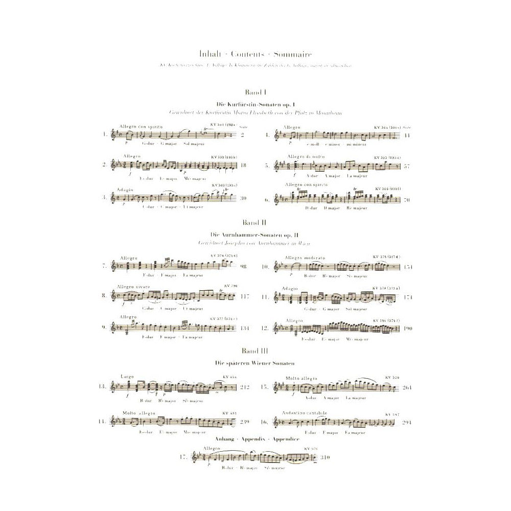 Mozart, WA - Sonatas for Piano and Violin, Volume 1 - edited by Wolf-Dieter Seiffert - G Henle Verlag URTEXT