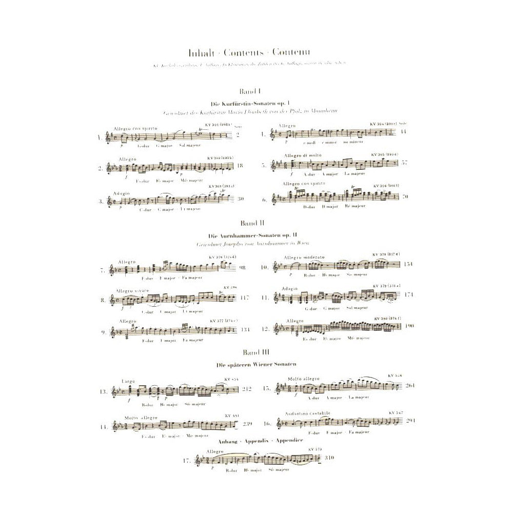 Mozart, WA - Sonatas for Piano and Violin, Volume 2 - edited by Wolf-Dieter Seiffert - G Henle Verlag URTEXT