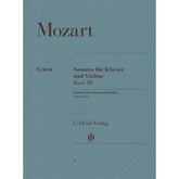 Mozart, WA - Sixteen Sonatas, Volume 3 - Violin and Piano - edited by Wolf-Dieter Seiffert - G Henle Verlag URTEXT