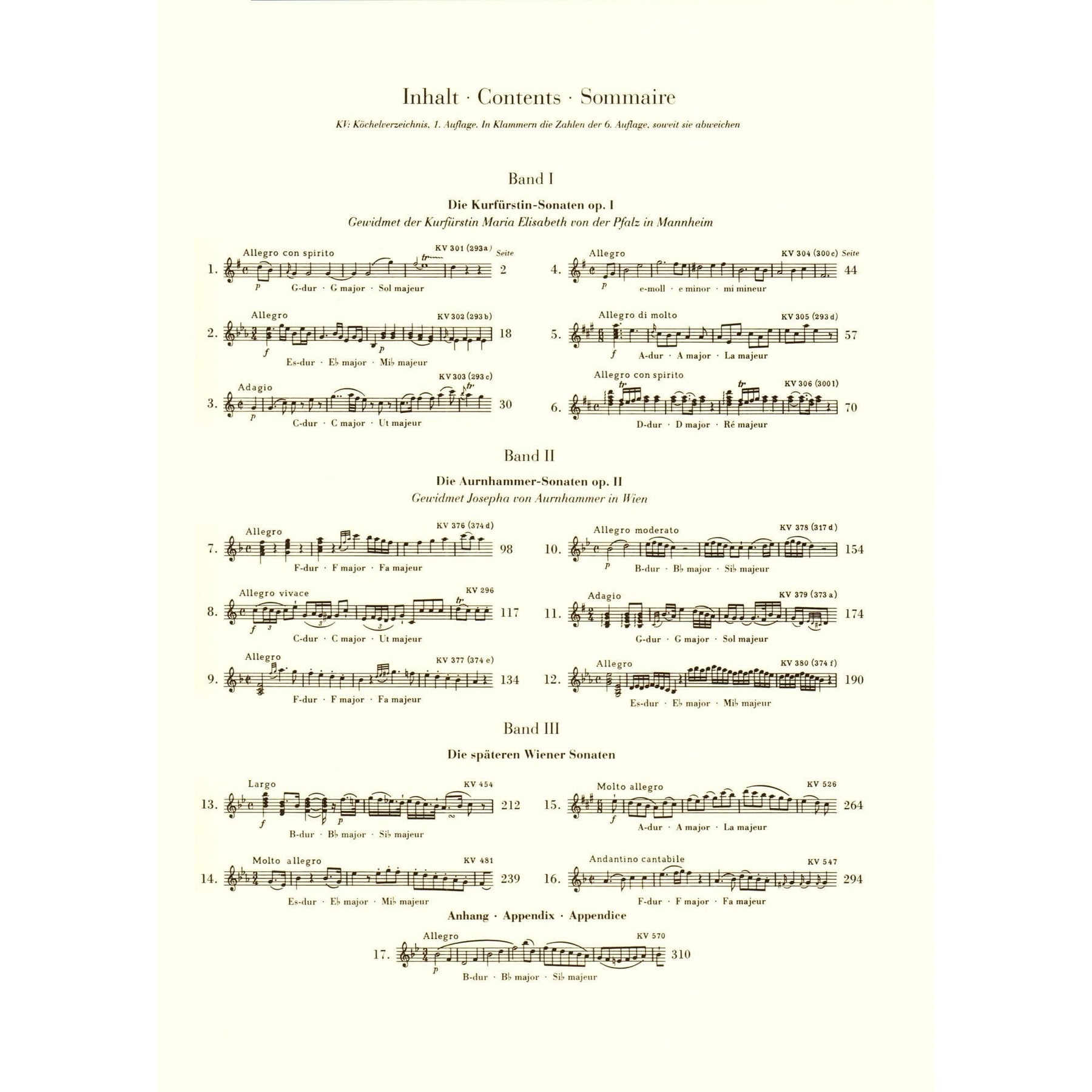 Mozart, WA - Sixteen Sonatas, Volume 3 - Violin and Piano - edited by Wolf-Dieter Seiffert - G Henle Verlag URTEXT