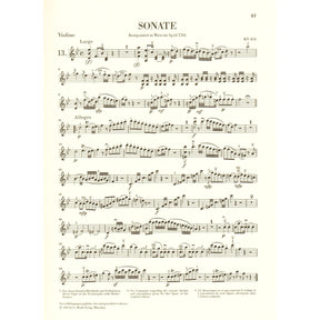 Mozart, WA - Sixteen Sonatas, Volume 3 - Violin and Piano - edited by Wolf-Dieter Seiffert - G Henle Verlag URTEXT