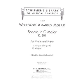 Mozart, WA - Sonata in G Major, K 301 - Violin and Piano - edited by Henri Schradieck - G Schirmer Edition