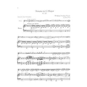 Mozart, WA - Sonata in G Major, K 301 - Violin and Piano - edited by Henri Schradieck - G Schirmer Edition