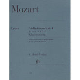 Mozart, WA - Concerto No 4 in D Major, K 218 - for Violin and Piano - edited by Wolf-Dieter Seiffert and Siegfried Petrenz - G Henle Verlag URTEXT