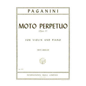 Paganini, Niccolò - Moto Perpetuo (Perpetual Motion), Op 11 - Violin and Piano - International Music Company