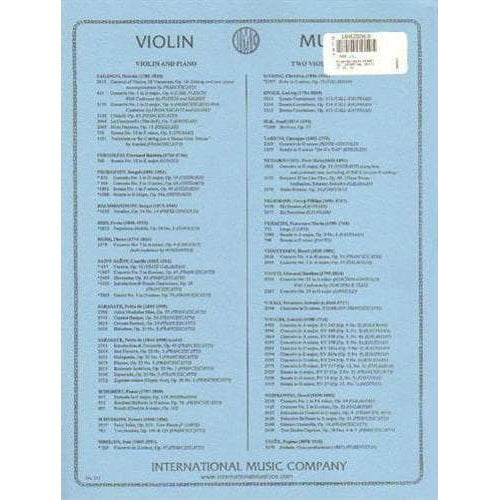Paganini, Niccolò - Moto Perpetuo (Perpetual Motion), Op 11 - Violin and Piano - International Music Company