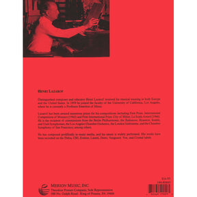 Lazarof, Henri - Tempi Concertati - Violin and Piano - Merion Music, Inc