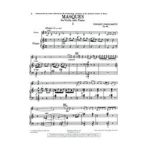 Persichetti - Masques, Op 99 For Violin and Piano Published by Elkan-Vogel Inc