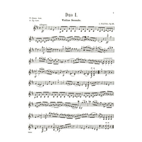 Pleyel, Ignace Joseph - Six Little Duets, Op 48, B 574-579 For Two Violins Published by G Schirmer