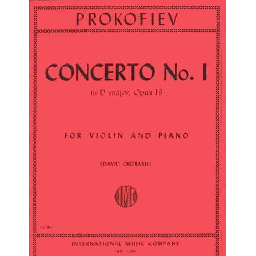 Prokofiev, Serge - Concerto No 1 In D Major Op 19 - for Violin - Arranged by David Oistrakh - International Music Company
