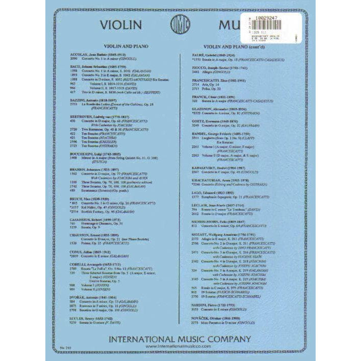 Rachmaninov, Sergey - Vocalise Op 34, No 14 - Violin & Piano - arranged by M Press - edited by Josef Gingold - International Music Company Edition