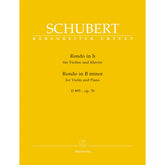 Schubert, Franz - Rondeau Brillante in b minor, Op 70 For Violin and Piano URTEXT Published by Barenretier