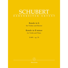 Schubert, Franz - Rondeau Brillante in b minor, Op 70 For Violin and Piano URTEXT Published by Barenretier