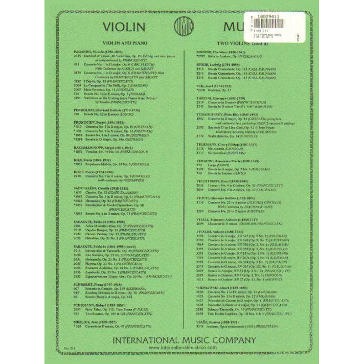 Ries, Franz - Perpetuum Mobile Op 34, No 5 - Violin and Piano - edited by Joseph Gingold - International Music Co.