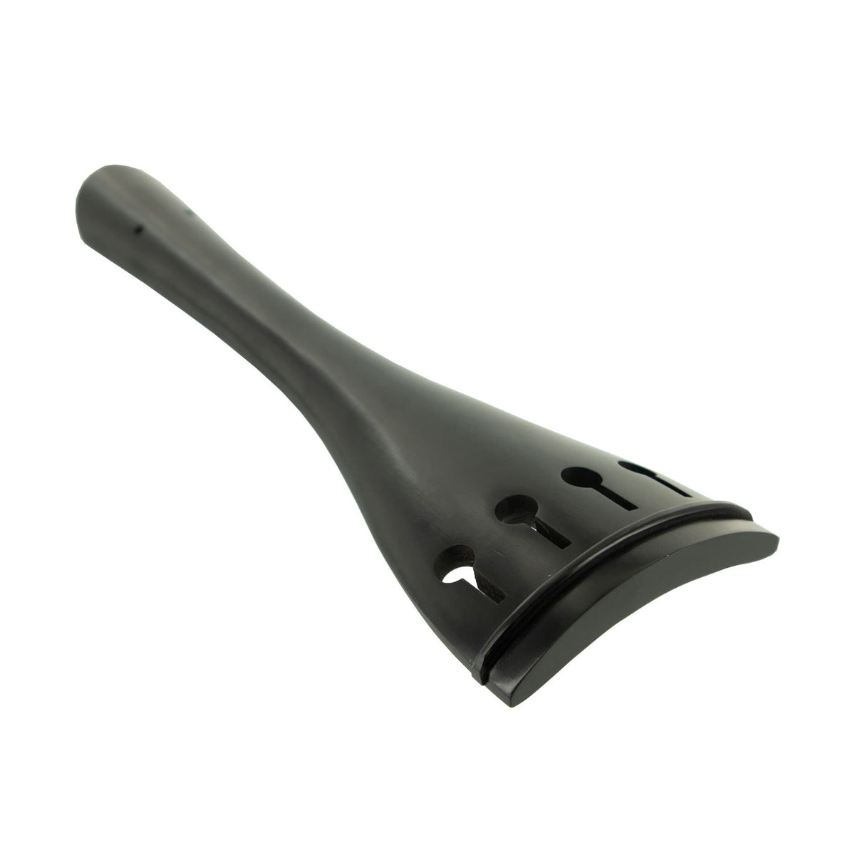 Ebony Double Bass Tailpiece with Perpendicular (visible) Tailgut Holes – 3/4 Size