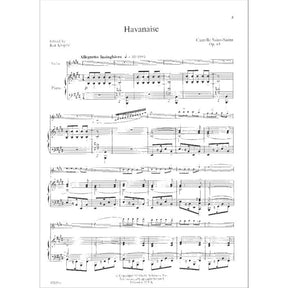 Saint-Saëns, Camille - Havanaise, Op 83 - Violin and Piano - edited by Rok Klop?i? - G Schirmer Edition