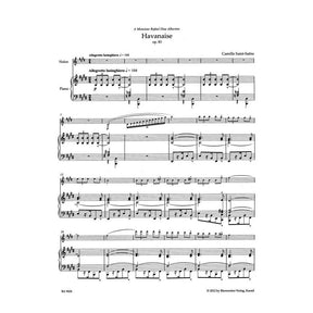 Saint-Saëns, Camille - Havanaise Op 83 for Violin and Piano - edited by Christine Baur - Bärenreiter