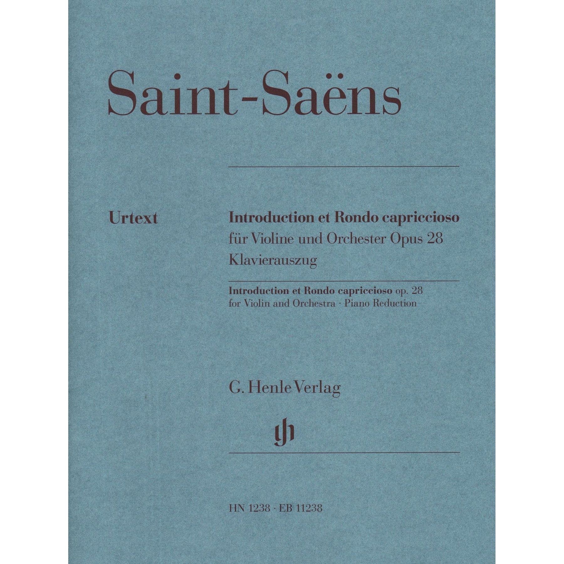 Saint-Saens, Camille - Introduction et Rondo capriccioso - for Violin and Piano - Edited by Peter Jost - G Henle Verlag URTEXT