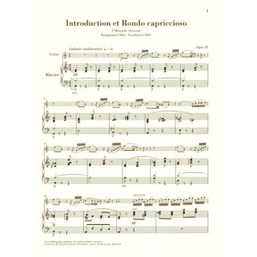 Saint-Saens, Camille - Introduction et Rondo capriccioso - for Violin and Piano - Edited by Peter Jost - G Henle Verlag URTEXT