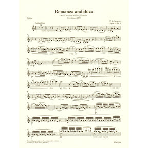 Sarasate, Pablo - Romanza andaluza, Spanish Dance No. 3 - Violin and Piano - edited by Peter Jost - G Henle Verlag URTEXT