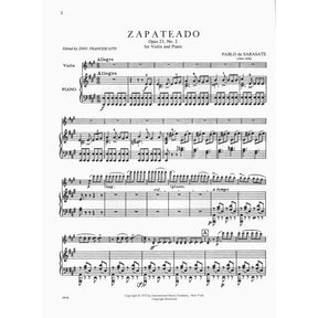 Sarasate, Pablo - Zapateado Op 23 No 2 - for Violin and Piano - edited by Francescatti - International Music Company