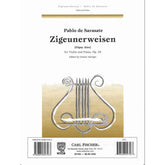 Sarasate, Pablo - Zigeunerweisen, Op 20 - for Violin and Piano - edited by Saenger - Carl Fischer
