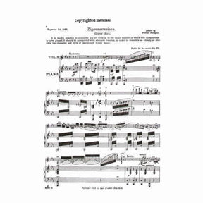Sarasate, Pablo - Zigeunerweisen, Op 20 - for Violin and Piano - edited by Saenger - Carl Fischer