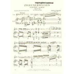 Sarasate, Pablo - Zigeunerweisen Op 20 - for Violin and Piano - edited by Francescatti - by International Music Company