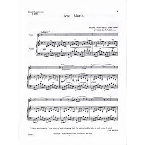 Schubert, Franz - Ave Maria D 839 - for Violin and Piano - edited by Ambrosio - Carl Fischer