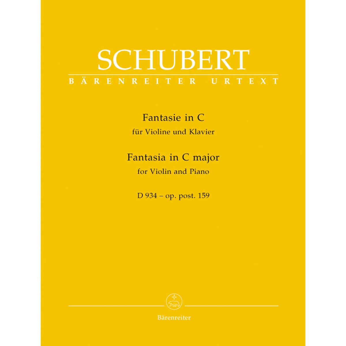 Schubert, Franz - Fantasia In C Major, Op 159, D 934 - for Violin and Piano - Barenreiter URTEXT