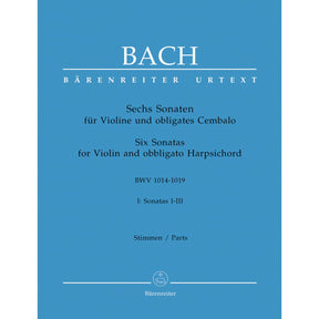 Bach, JS - 6 Sonatas for Violin and Piano, BWV 1014-1019, Volume 1 - for Violin and Piano -  edited by Wollny and Manze - Barenreiter Verlag URTEXT Edition