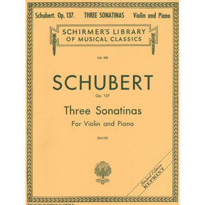 Schubert, Franz - Three Sonatinas Op 137 For Violin and Piano Edited by David Published by G Schirmer