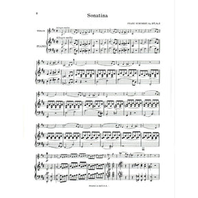 Schubert, Franz - Three Sonatinas Op 137 For Violin and Piano Edited by David Published by G Schirmer