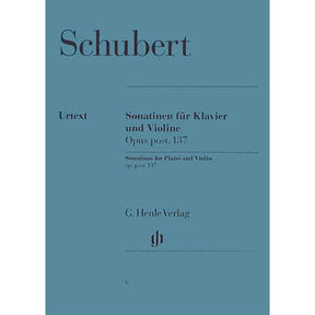 Schubert, Franz - 3 Sonatinas for Violin and Piano, Op post 137 - edited by Rohrig - G Henle Verlag URTEXT