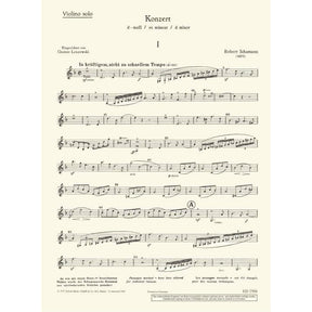 Schumann, Robert - Violin Concerto in D Minor (1853) - for Violin and Piano - Schott
