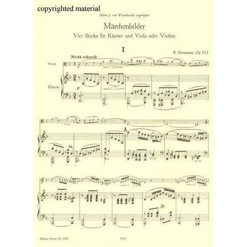 Schumann, Robert - Marchenbilder (Fairy-Tale Pictures), Op 113 - for Violin and Piano - Peters Edition
