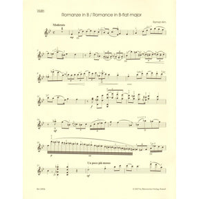 Kim, Roman - Three Romances - for Violin and Piano - Barenreiter
