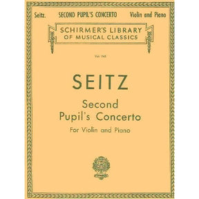 Seitz, Fritz (Friedrich) - Student's Concerto No 2 in G Major, Op 13 - Violin and Piano - Schirmer
